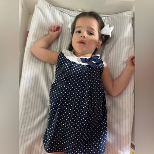 Sardon Spanish Dress Blue Polkadots